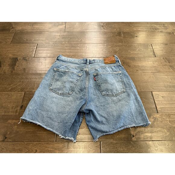 Levis 501 Denim Womens Floral Patchwork 150 Anniversary Edition Jean Shorts 32 - Picture 3 of 13